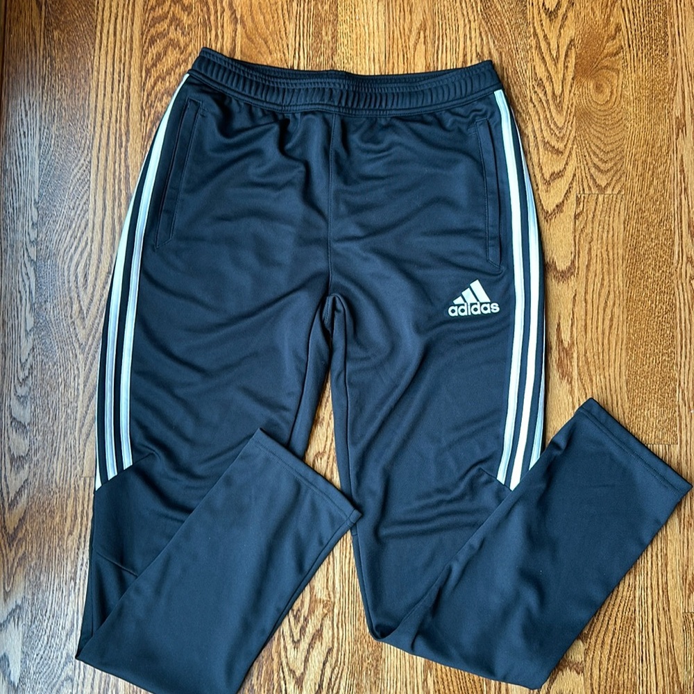 Black Adidas Climacool Drawstring Athletic Pant, Size XL (Kids)